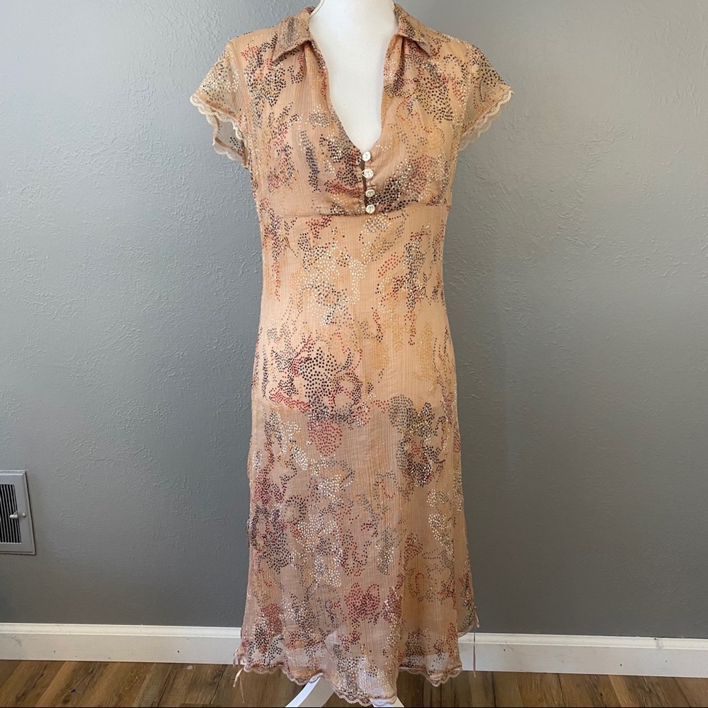 Free People Vintage Lace Lined Midi Dress